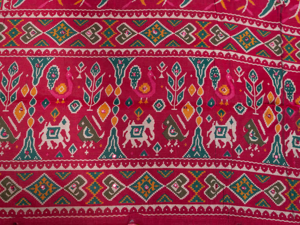 Pochampally Kalamkari Zari Silk Saree
