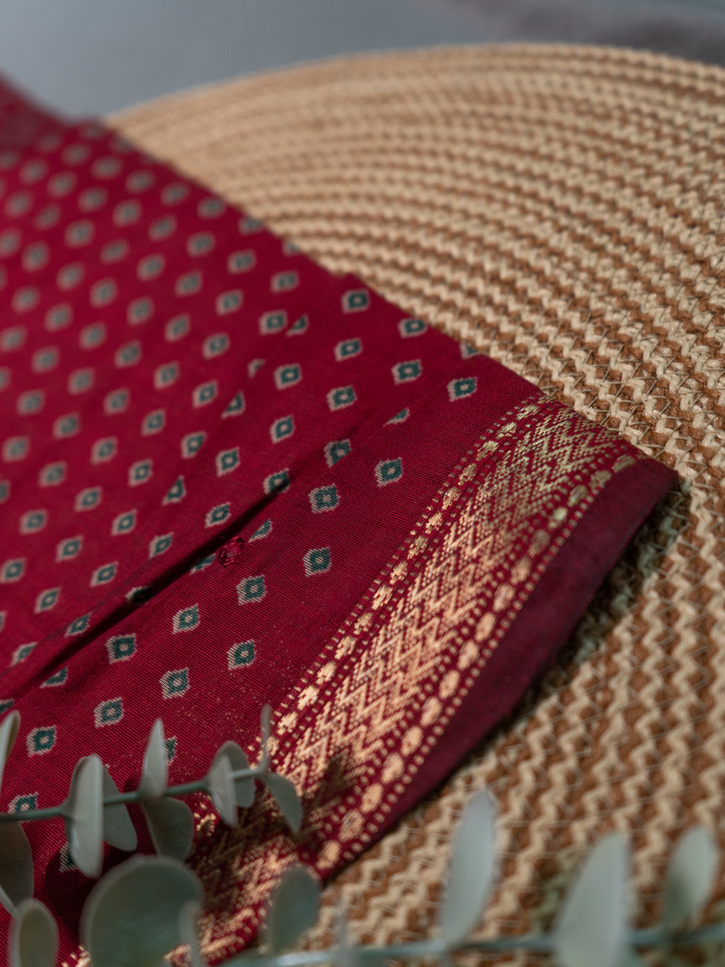Pochampally Kalamkari Zari Silk Saree