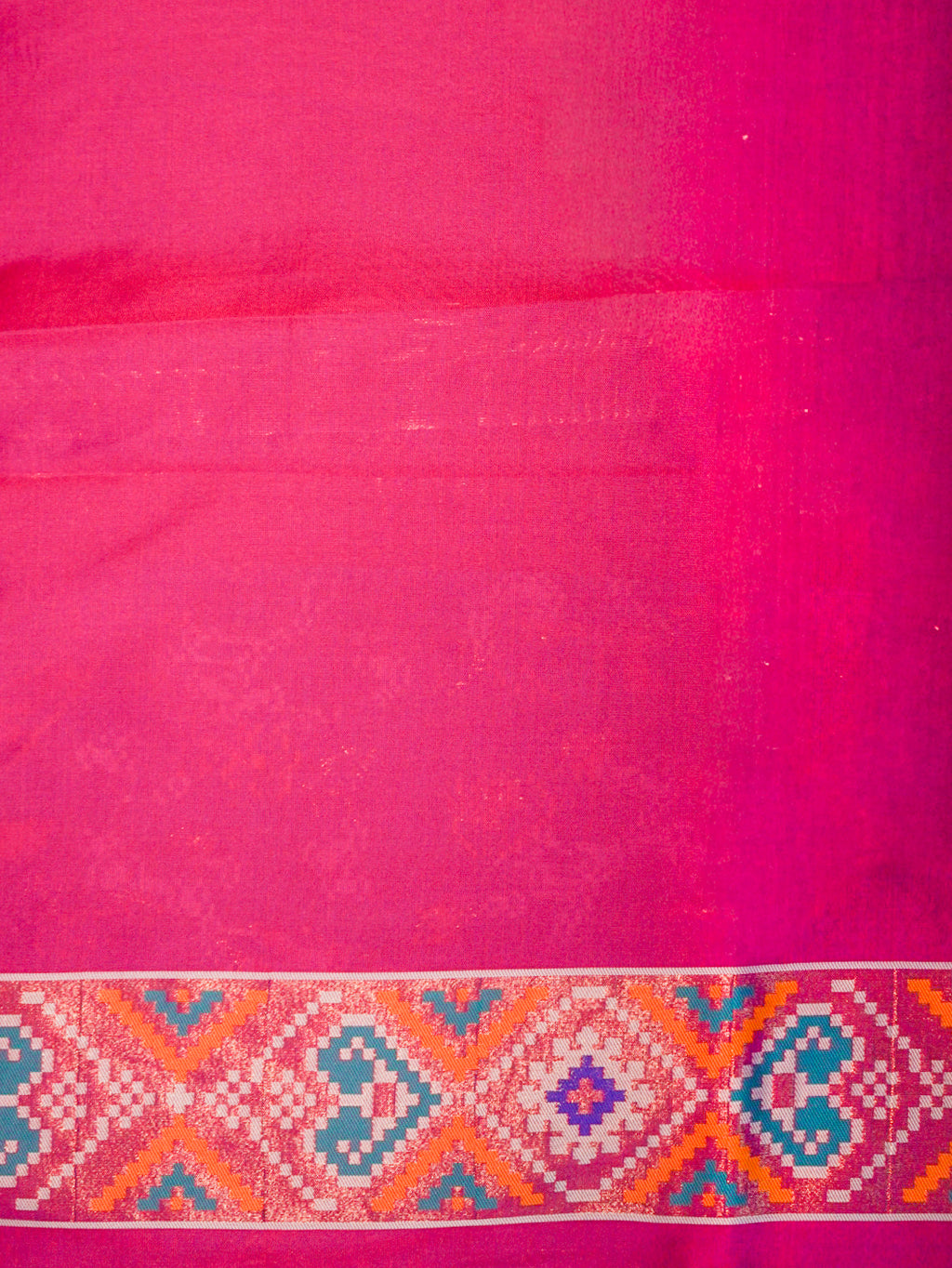 Orange Pochampally Patola Silk Saree