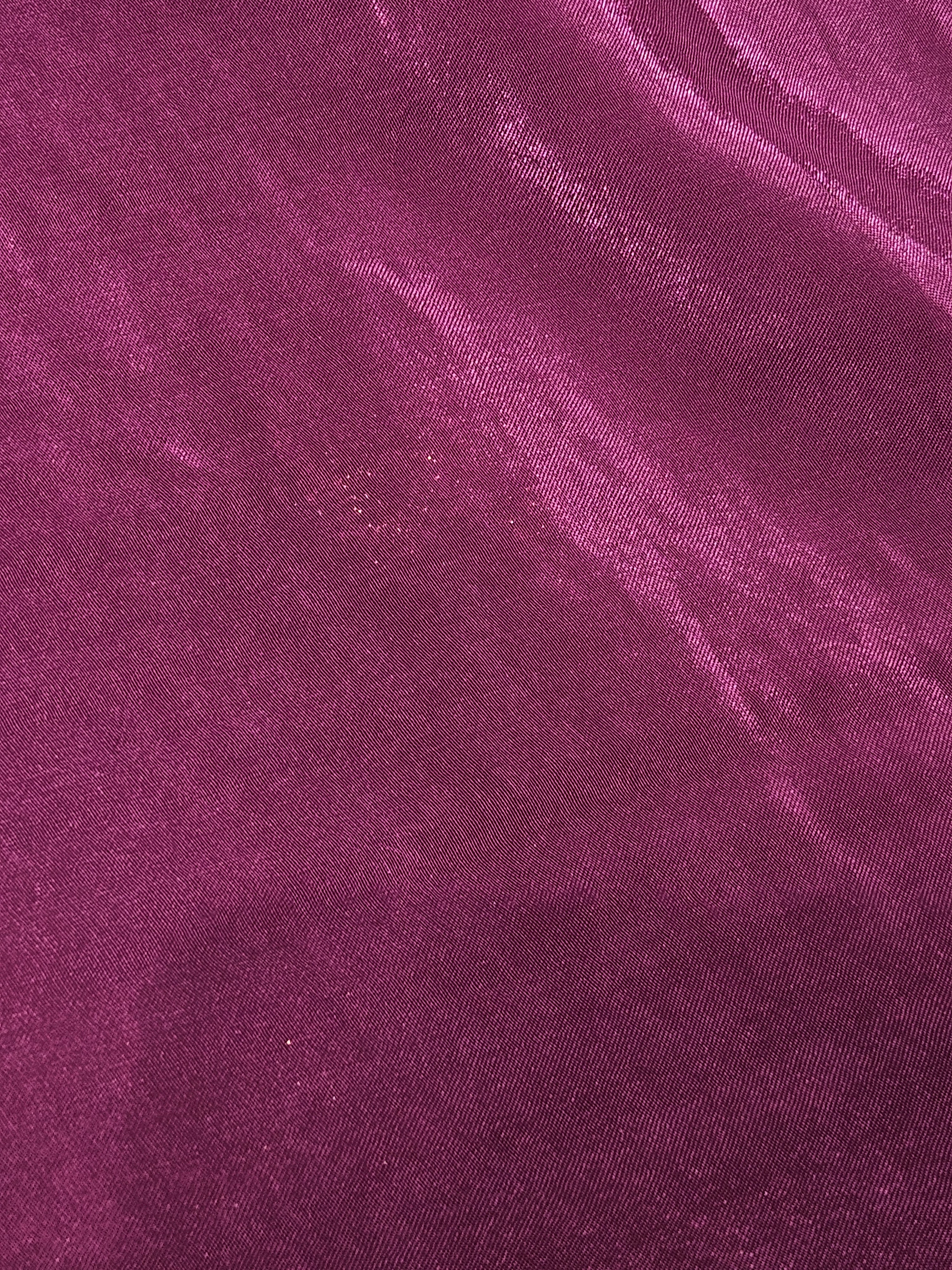 Purple Nizami Handloom Soft Silk Saree with Golden Pallu & Plain Blouse