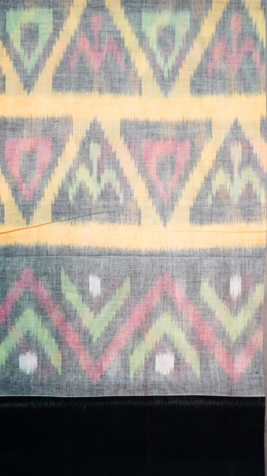 Pure handloom pochampally soft sico silk dress material (Unstitched)